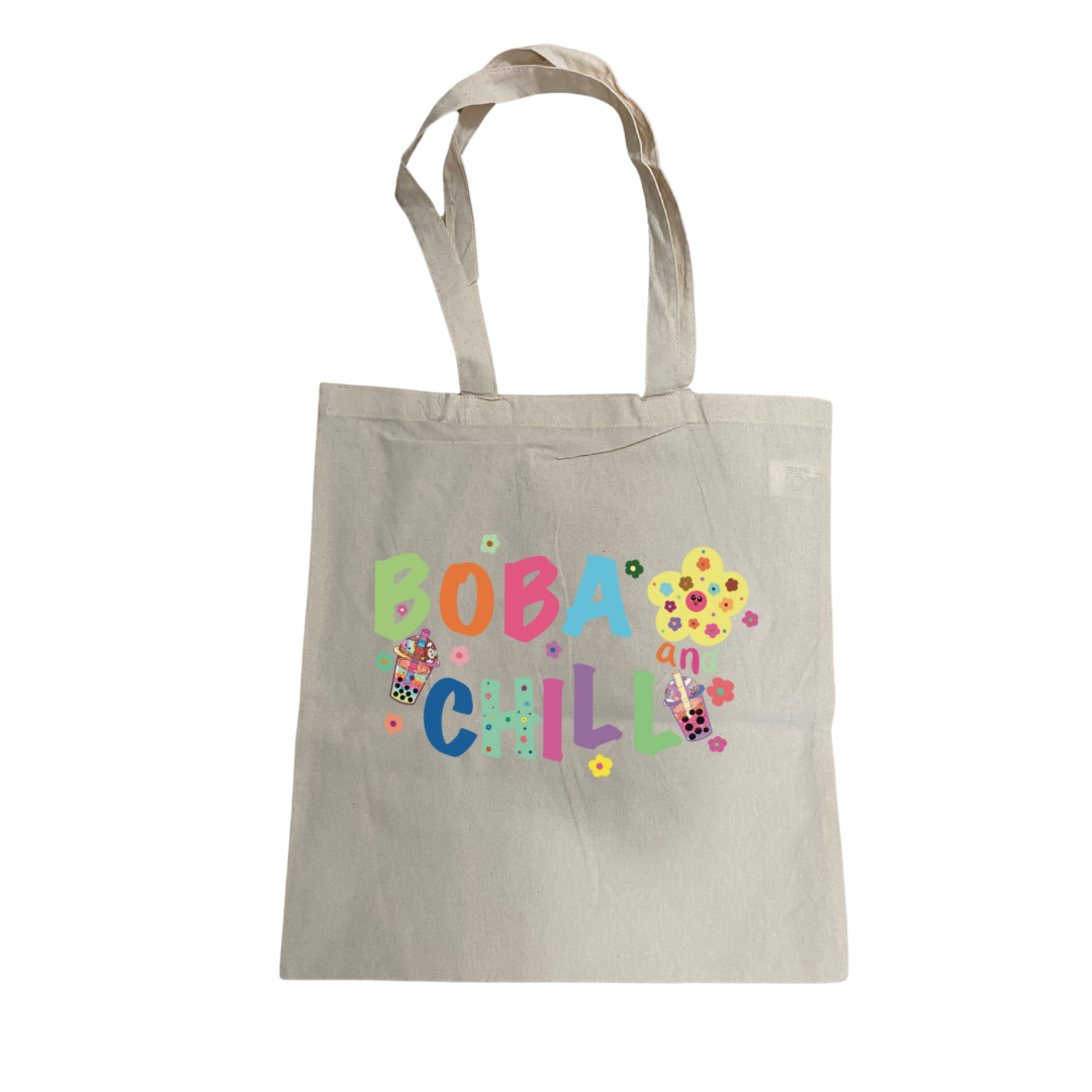 Boba and Chill tote