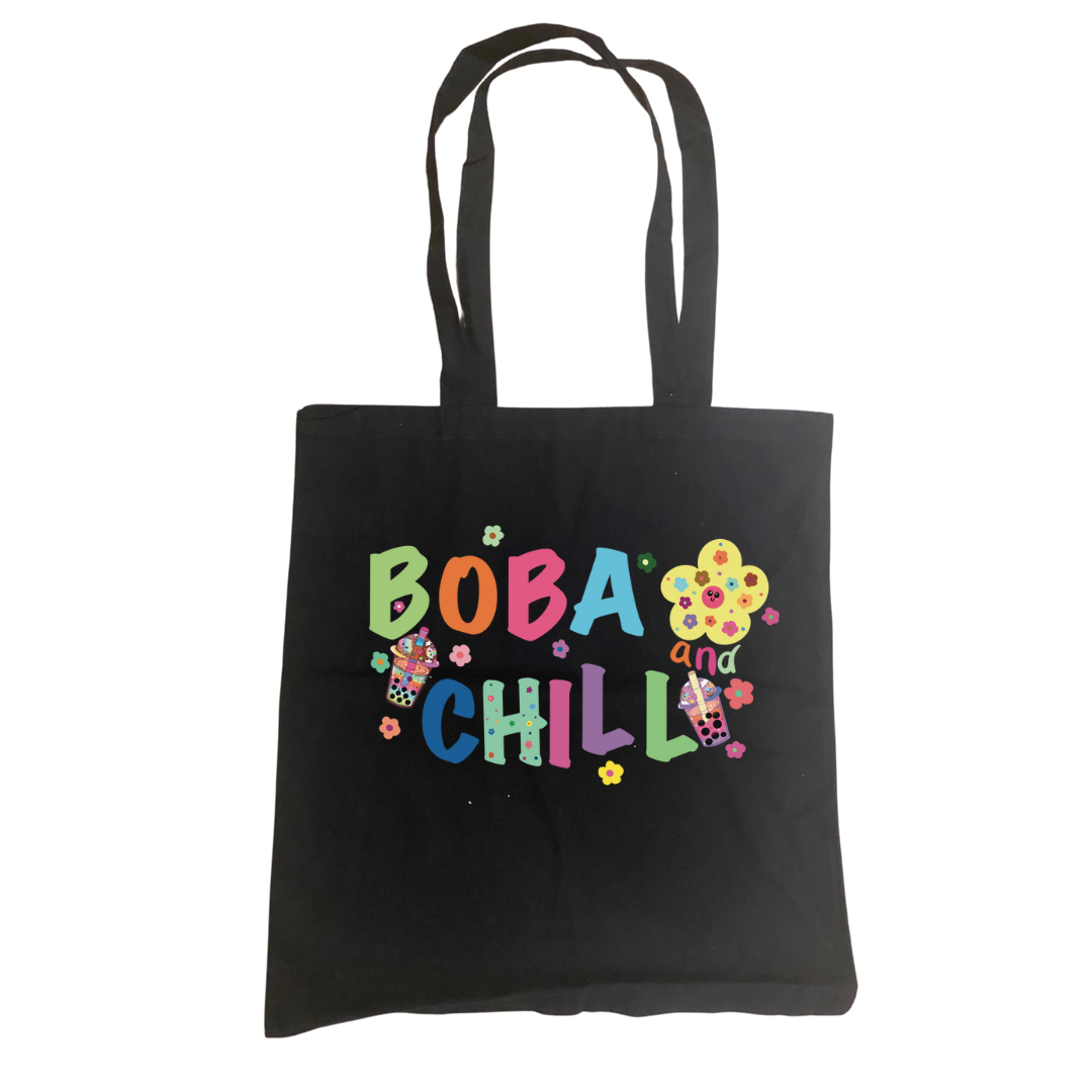 Boba and Chill tote