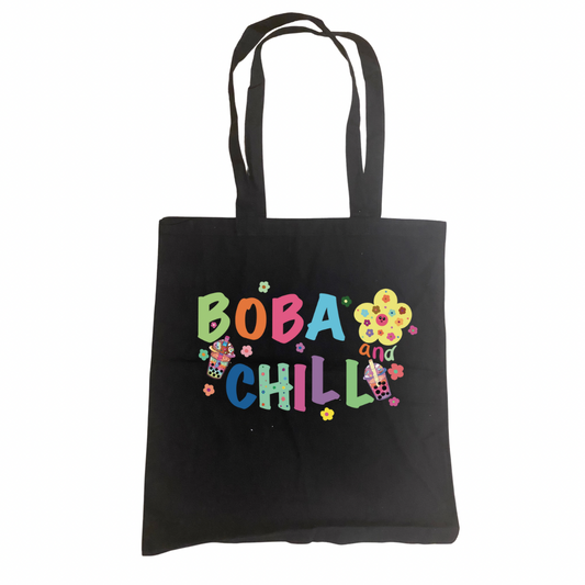 Boba and Chill tote